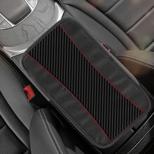 Car Armrest Cover PU Leather Comfortable General Protector Leather Console Pad Blue