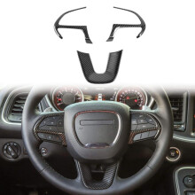Car Steering Flat Wheel Lower Trim Cover Trim Decorative Bezel carbon fiber