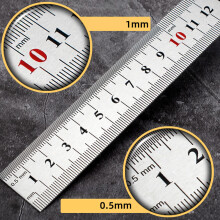 Measuring Metal Rulers for Office Engineering Drawing, Straight Edge Stainless 50cm