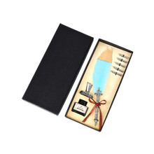 Quill Pen and Ink Set Feather Pen Ink Set, Calligraphy Pen Fountain Dip Pen Set E05