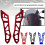 Adjustable Motorcycle Wind Deflector Mounting System Simple Setups for Riding Red 3