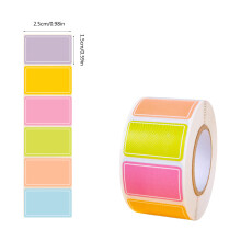500Pcs Writable Label Stickers Waterproof Food Label Self Adhesive Name Light color
