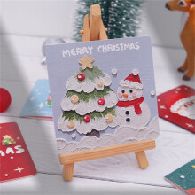 12Pcs Christmas Greeting Cards with Envelope and Seal Sticker for Family Section B 06