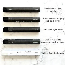 Water Soluble Charcoal Strips Charcoal Pencils Charcoal Sticks Art Supplies
