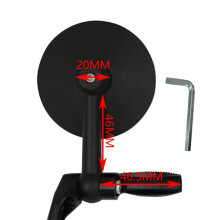 1 Pair Rearview Mirror Adjustable Mirror Universal for Motorcycles Electric Bike