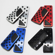 Gas Accelerator Pedal Covers Brake Foot Pedal Pads Punchfree Car Spare Part Silver