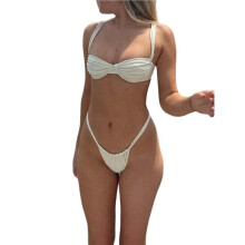 Damesbikini'S: Halterbikini, Driehoekbikini, Stringbikini, Cheeky V-Cut Bikini, Hooggetailleerde Stringbikini, 2-Delige Badpakken Melkwit S