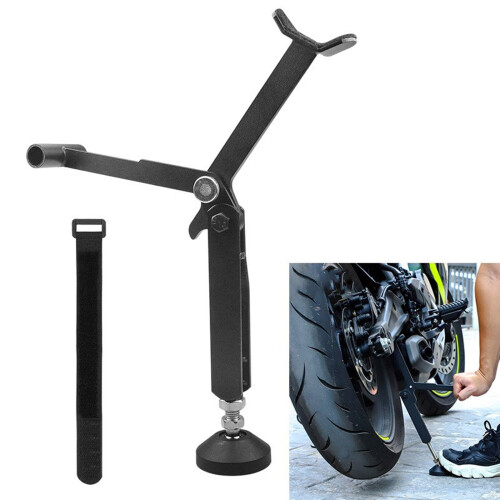Foldable Motorcycle Stand with Wheel Stand and Block Elevator Lifting Stand
