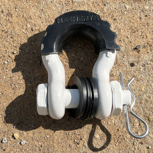 2Pcs D-Ring Anchor Shackle 5/8" Towing Gear Bow Shackle 28660lbs Break Strength Black