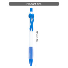 Ergonomic Grip Retractable Ballpoint Pen with Pen Clip for Office School Light blue
