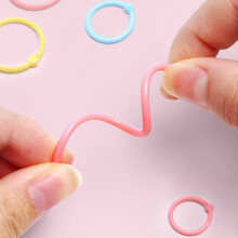 Loose Leaf Binder Rings for Keychains,Card Rings,Clip Rings for Book Rings Pink S