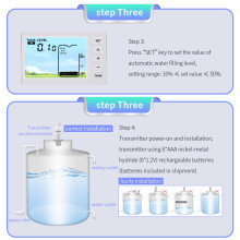Ultrasonic Water Liquid Depth Meter Detector with Temperature Measurement