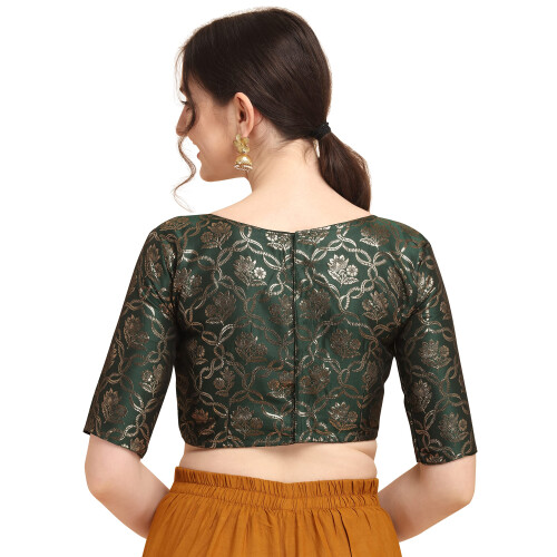 Wow! Grόne Jacquard-Bluse fόr Damen  Rbbl163S 2