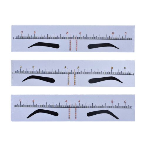Microblading Eyebrow TattooPosition Ruler Guide Makeup Eye Brow Measure Stencil 3 2
