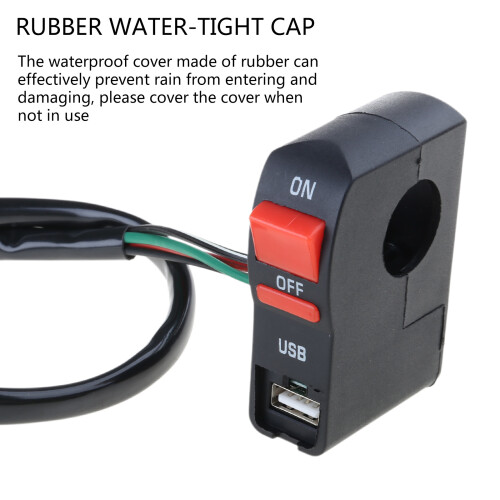 Motorcycle Handlebar Kill Stop Switch On Off Button Headlight Switch Connector 1