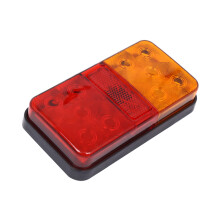 12V 10 LED Shockproof Amber Red Taillight Turn Signal Brake Tail Stop Light