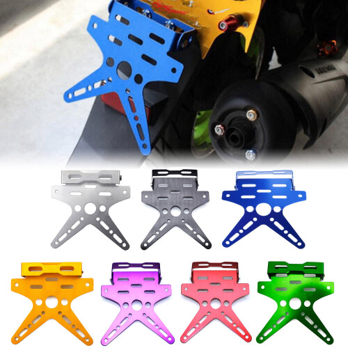 Versatile Motorcycle Number Plate Brackets with Simple Installation for Ridings Blue 2