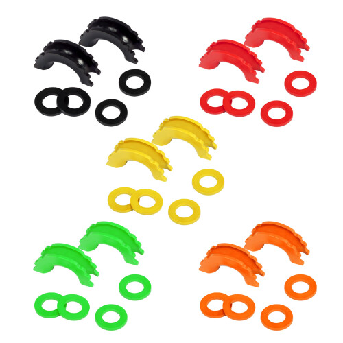 2 Pack DRing Shackle Isolators with 4 Pieces Washer for Standard 3/4" Shackle Orange 1