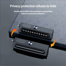 Heavy Duty Anti Slip Parking Plate Visible Large Numbers Universal Carbon fiber pattern