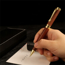 Wood Signing Pen Metal Office Ballpoint Pen Twist Action Business Signature Silver black