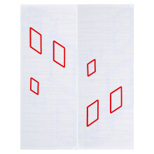 Sport Styling Aufkleber Weiß Rot PVC 100x38cm 2er