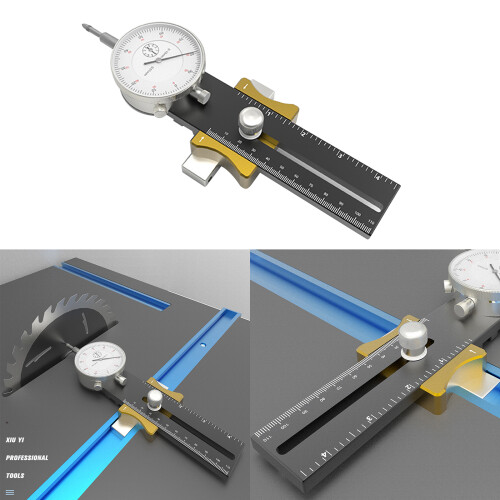 Table Saws Dial Gauge Corrector Aluminun Alloy Calibration Adjustable 130-220mm 1