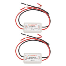 2Pcs 10-30V Car GS-200A Brake Tail Light Flash Strobe Controller Flasher Module LED