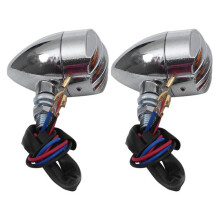 1 Pair 12V Plastic Amber Motorcycle Grill Indicator Turn Signal Lights for Sportster 1200 883