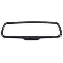 Car Inner Rear View Mirror Cover Frame Decor Trim ABS Carbon Fiber Grain for Charger 2015-2020 Accessories