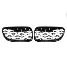 Gloss Black&Chrome Diamond Meteor Style Grille for 3 Series E92 E93 2010-2015 51137254969 51137254970
