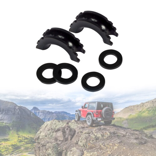 2 Pack DRing Shackle Isolators with 4 Pieces Washer for Standard 3/4" Shackle Orange 2
