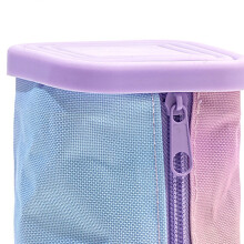 2Pcs Large Capacity Pen Pencil Case Zippered Pen Pouches Pencil Bag Purple plus orange