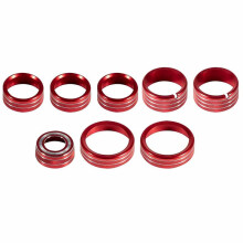 Air Condition Button Radio AC Knobs Cover Button Trim for Chevy Silverado Sierra 2014-2018, Red