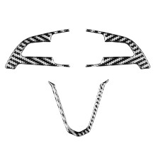 Fibra de Carbono da Etiqueta da GuarniçãO da Tampa Do Volante Do Carro para AcessóRios XT4 2018 2019