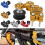 Chain Roller Guide Spring Drive Roller Pulley Slider Tensioner Adjuster Bike Black 3