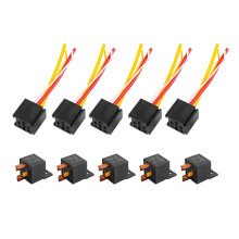 4-Pin Relay with Harness Truck Motor Heavy Duty 80A /Off Normally Open SPST Relay Socket Plug JD2912-1H-12VDC 14VDC