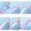 Retractable Erasers Push-Pull Thin Erasers Cartoon Pencil Erasers School Supply Blue 5