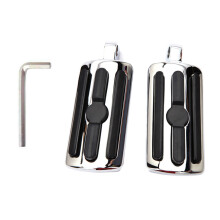 10mm Highway Foot Pegs Footrest Rear Front Footrest Pedals Chrome for Touring Softail Dyna Sportster