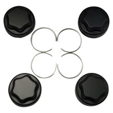 4-Pack Hub Caps Wheel Center Caps 1523805-744 Black for Rzr Pro 4