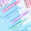 Retractable Erasers Push-Pull Thin Erasers Cartoon Pencil Erasers School Supply Blue 10