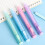 Retractable Erasers Push-Pull Thin Erasers Cartoon Pencil Erasers School Supply Blue 8