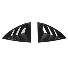 For Model Y 2020 2021 Rear Side Window Louvers Air Vent Scoop Shades Cover Blinds Accessories,Bright Black