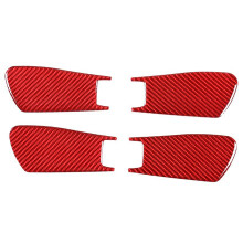 For 11Th 2022 Carbon Fiber Inner Door Handle Bowl Sticker Cover Trim Frame Decal Sticker Accessories,Red