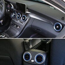 Air Vent Decoration Trim/Button Cover Car Interior Console Red decorative circle