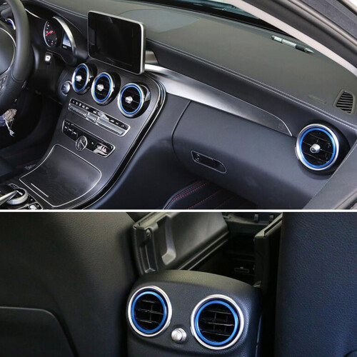Air Vent Decoration Trim/Button Cover Car Interior Console Red decorative circle