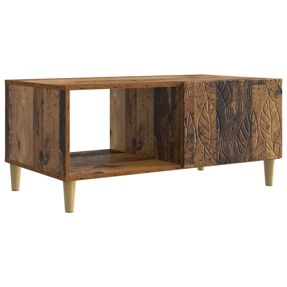 Vidaxl Coffee Table Old Wood 90 X 50 X 40 Cm Engineered Wood