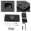 Motorbike Replacement 3 Hole Laydown License Plate Mounting Bracket Kit Silver 9