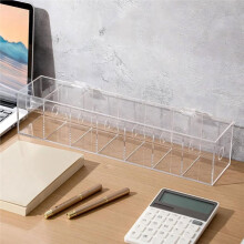 Day of the Week Sticker Dispenser 2.17" Square Acrylic Sticker Roll Holder Covered Label Dispenser Wall Mount 7 Slot