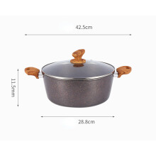 Ensemble de 5 pièces comprenant une poêle antiadhésive professionnelle en aluminium forgé et un couvercle en verre.