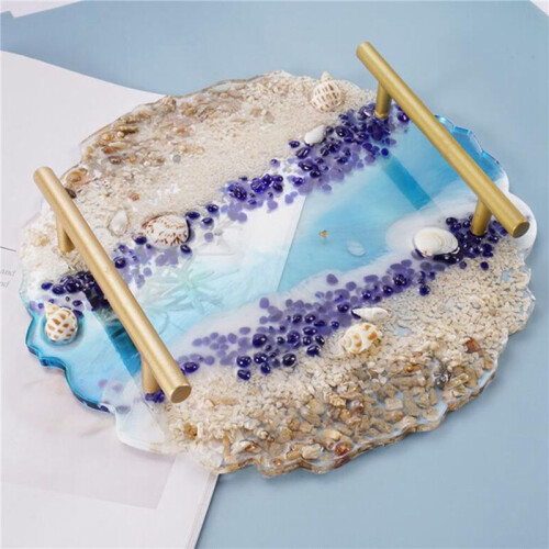4X DIY Crystal Epoxy Mold Compote Swing Table Round Lace Coaster Table Decoration Silicone Mold 2